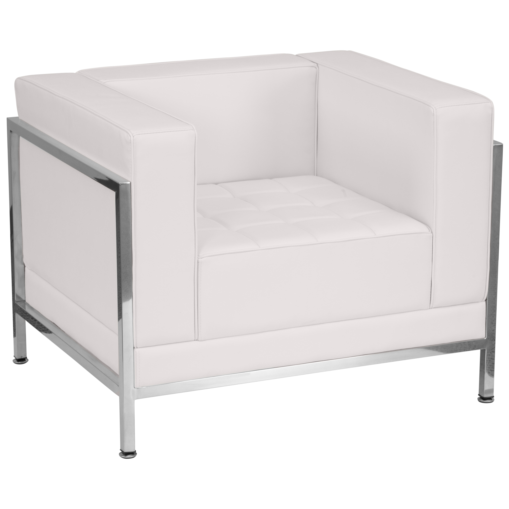 Flash Furniture, White LeatherSoft Modular Chair with Tufted Seat, Included (qty.) 1 Model# ZBIMAGCHAIRWH